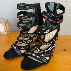 Jessica Simpson Erienne Beaded Strappy Dress Sandals